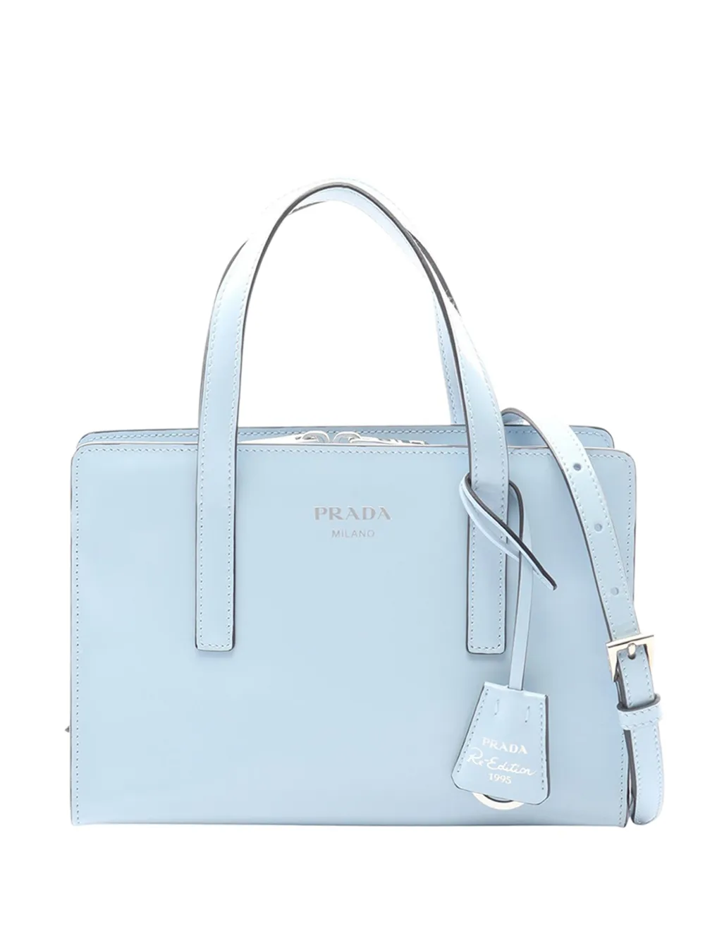 Prada Pre-Owned 2010-2026 Spazzolato Re-Edition 1995 satchel - Blu