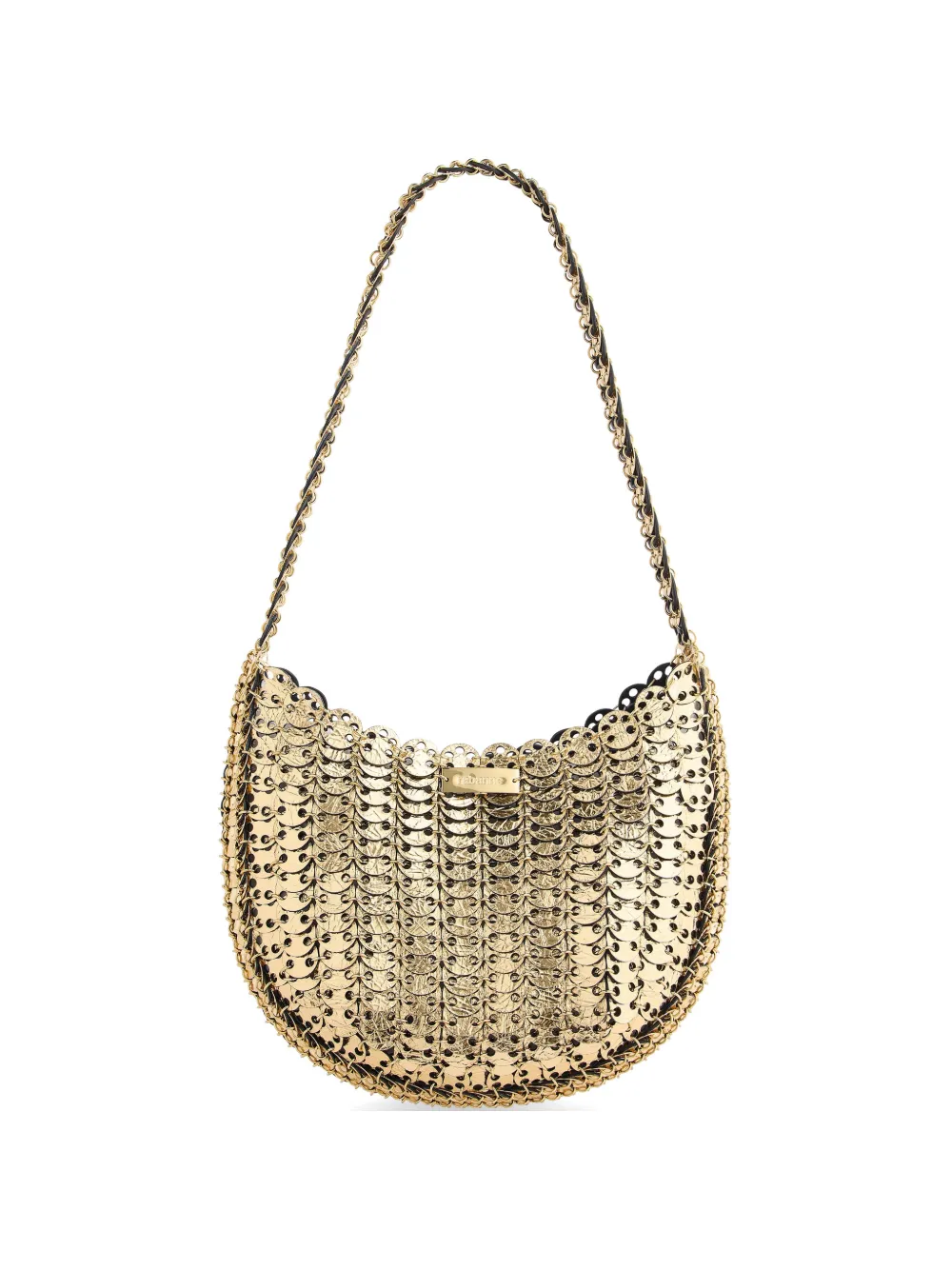 Rabanne Moon reversible leather shoulder bag - Nero