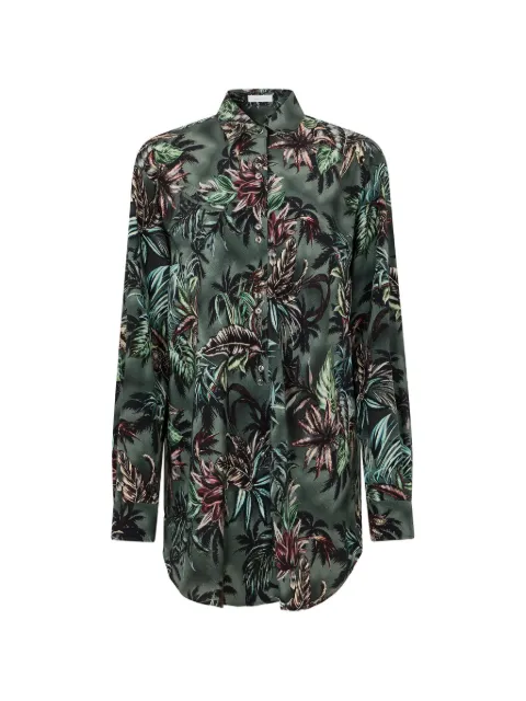 Rabanne camisa de seda con estampado floral