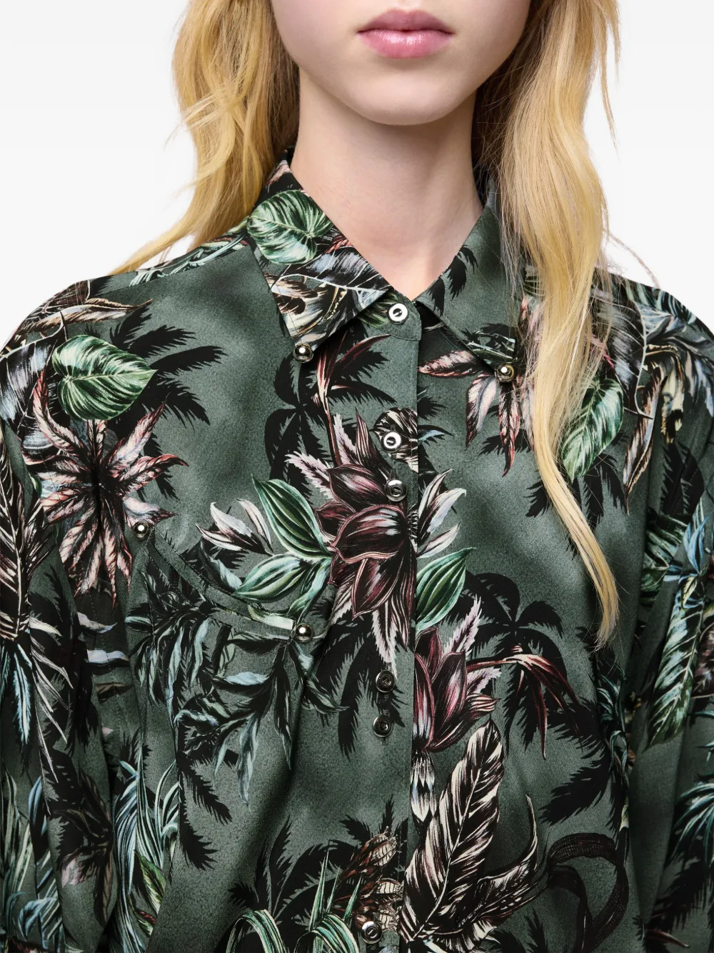 Rabanne Blouse met bloemenprint Groen