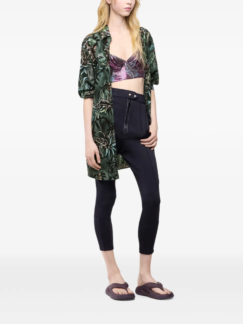 Rabanne Blouse met bloemenprint Groen
