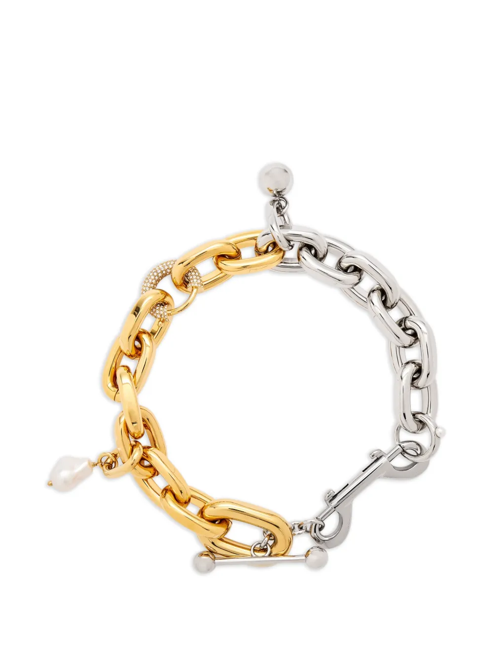 Rabanne Collana bicolore - Argento