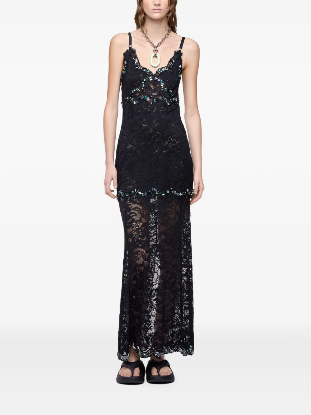 Rabanne lace sequin-embellished dress