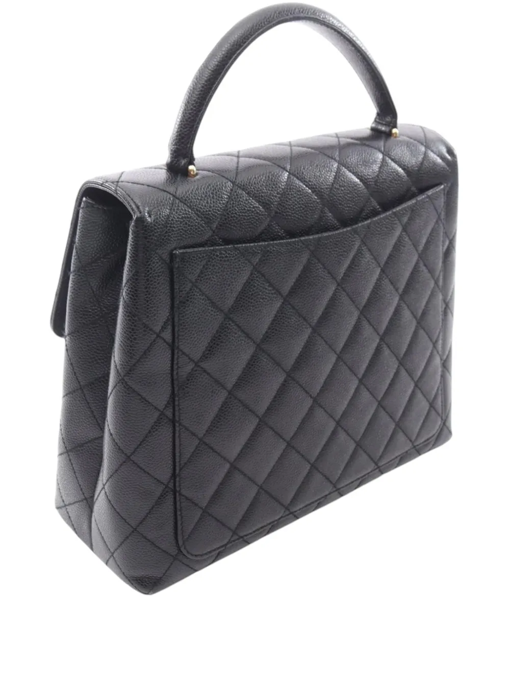 1997-1999 Cc Quilted Caviar Kelly Top Handle Bag Handbag