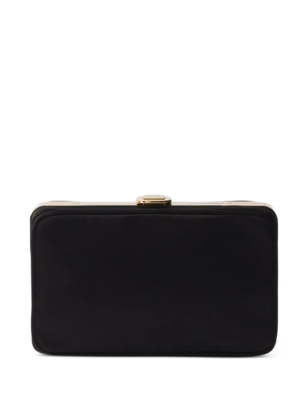 Prada satin mini-clutch with shoulder strap - Nero