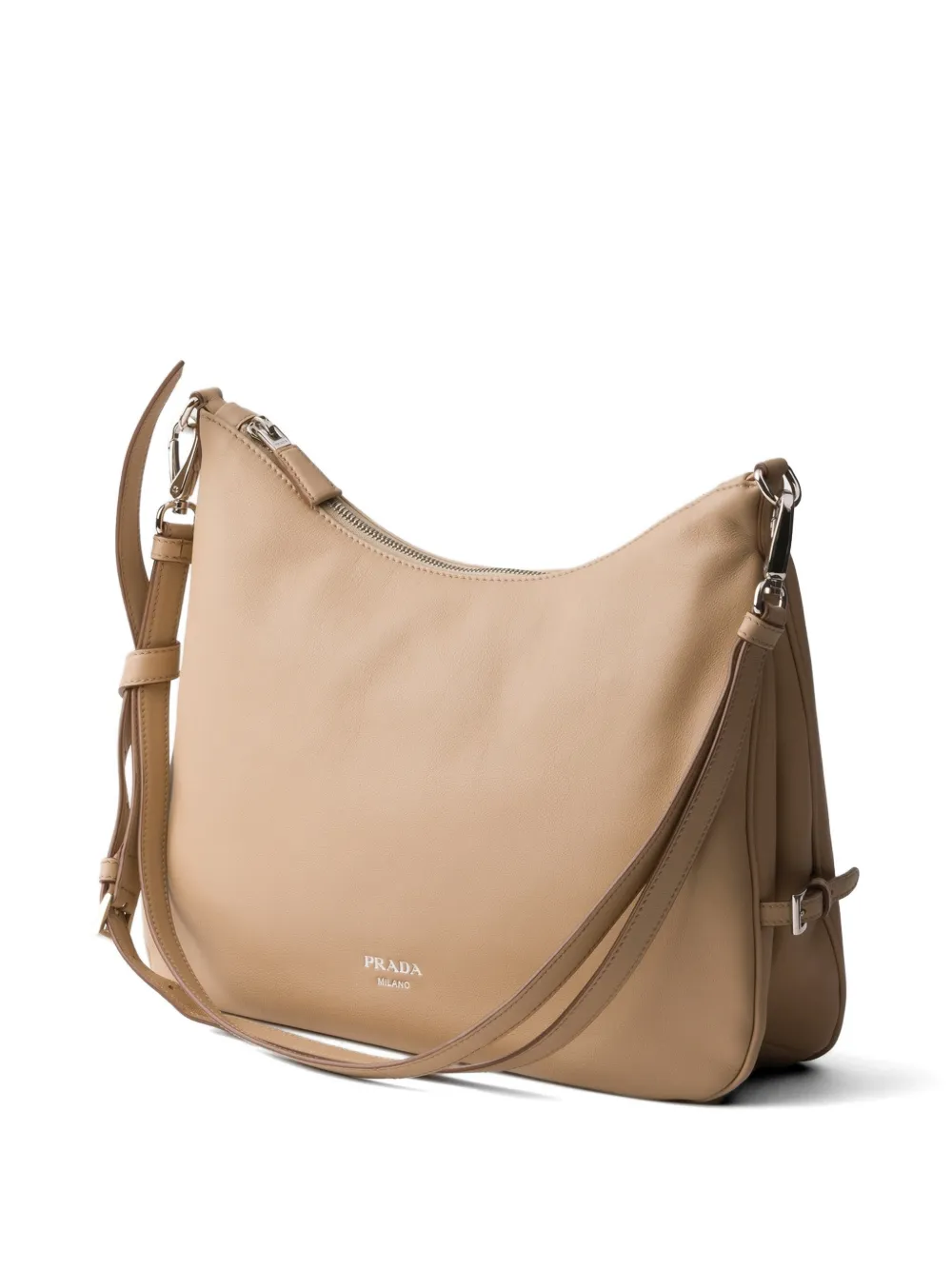 Fold large leather shoulder bag