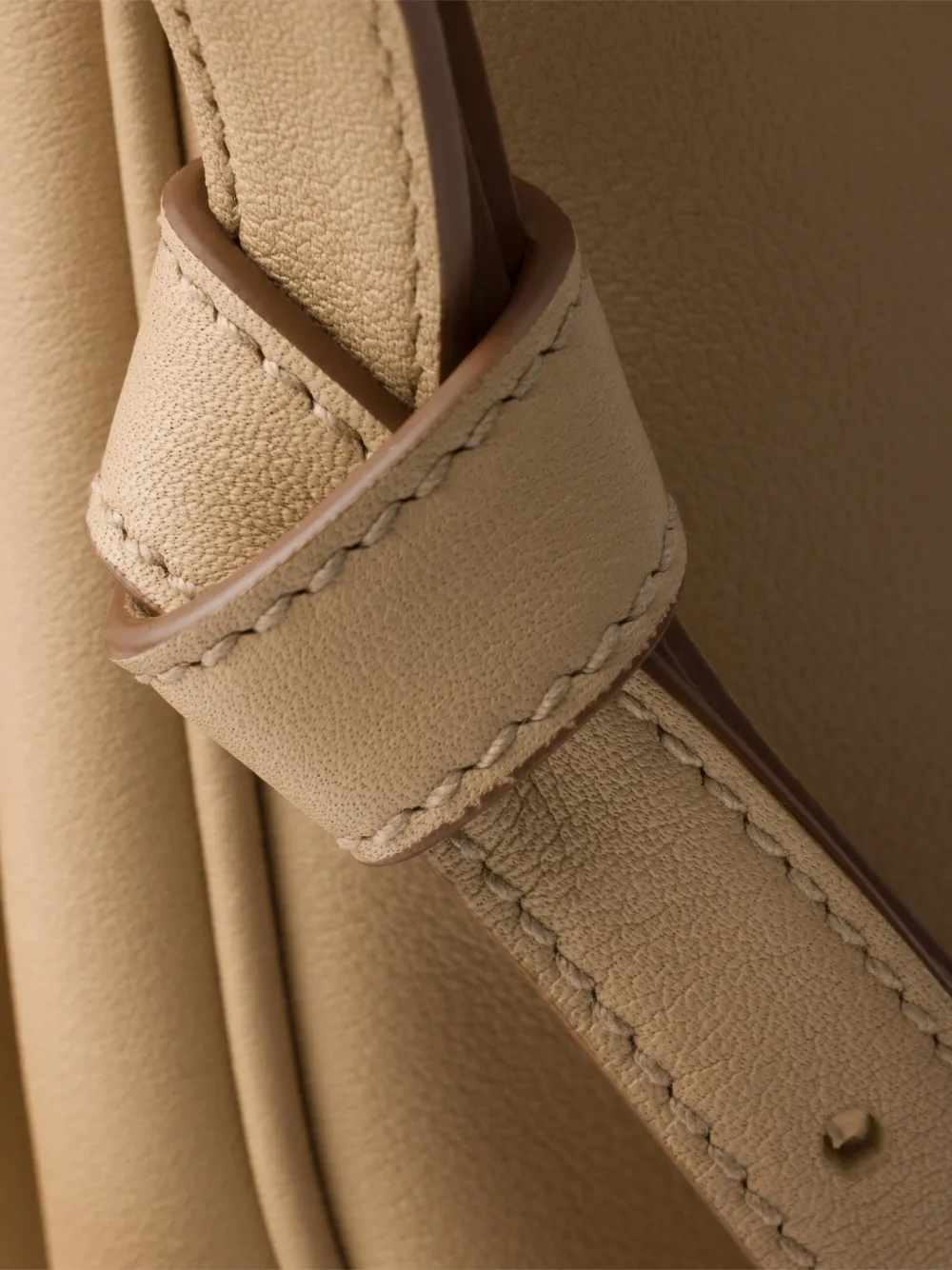 Fold large leather shoulder bag