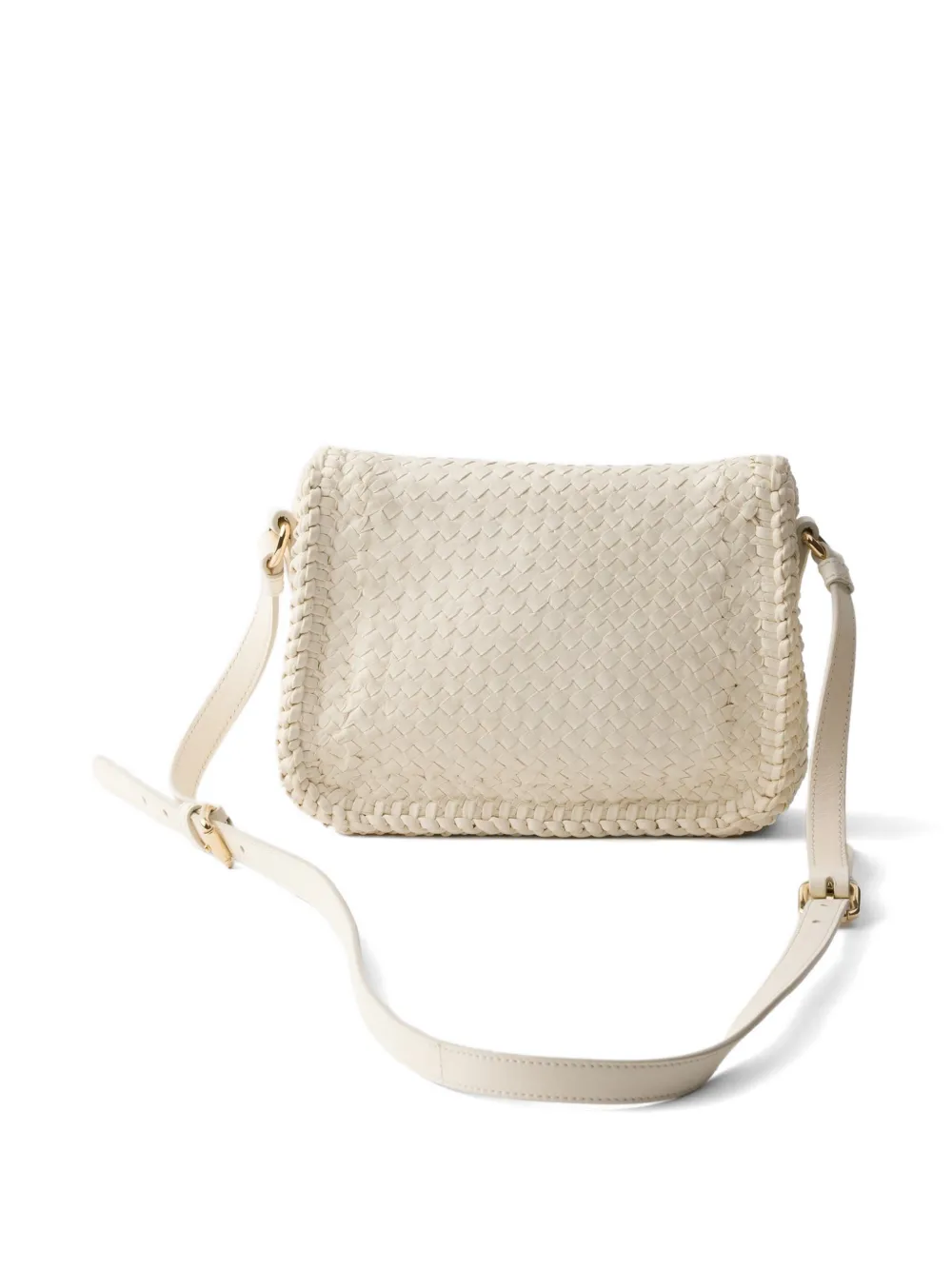Prada Leren schoudertas Beige