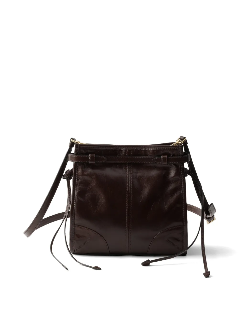Prada Bonny leren mini-schoudertas Bruin