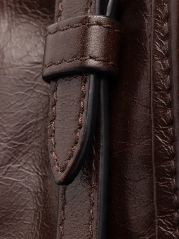 Prada Bonnie Leather Mini Shoulder Bag | Brown | FARFETCH
