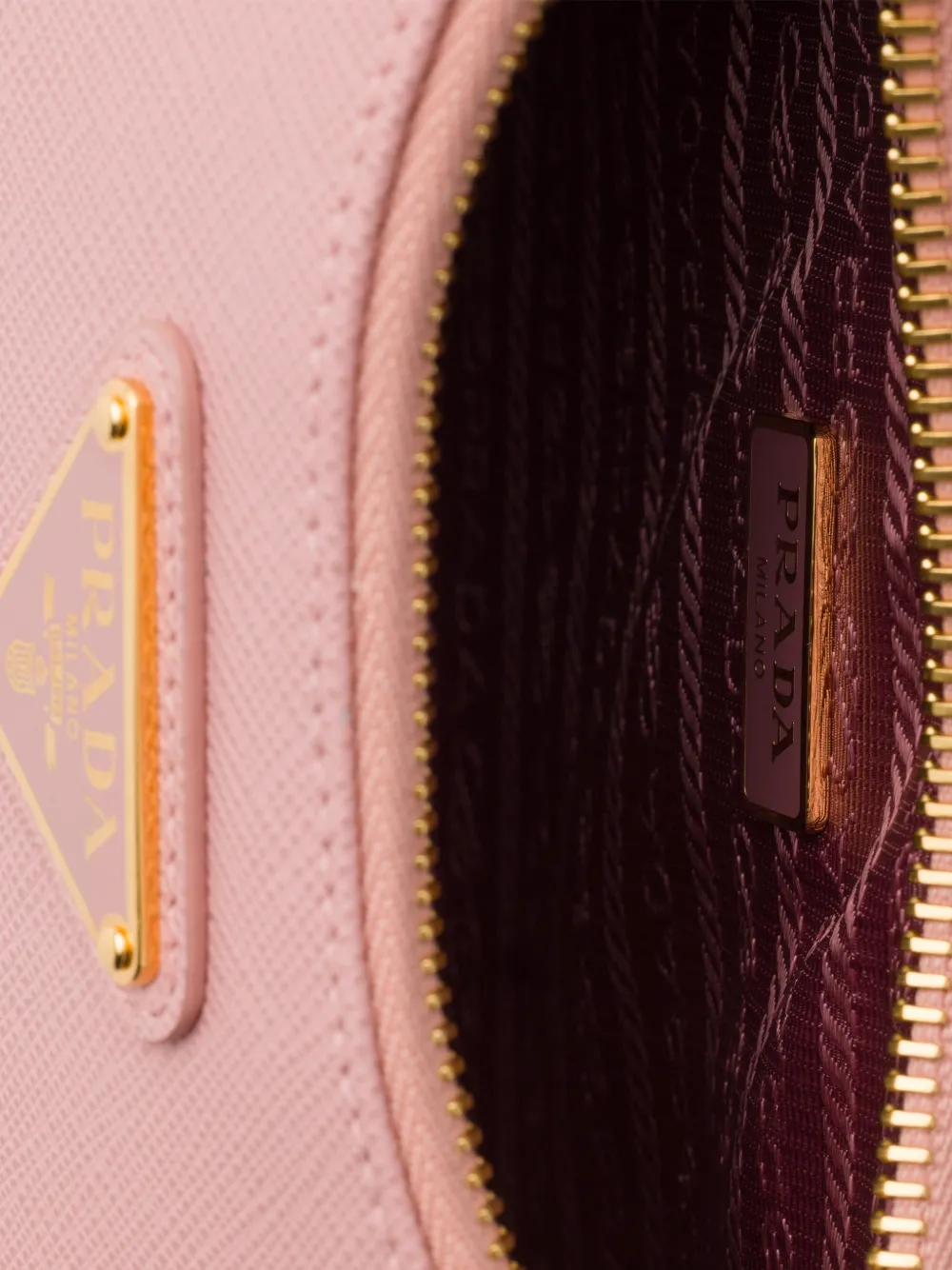 Prada Re-Edition 2005 schoudertas van saffiano leer Roze