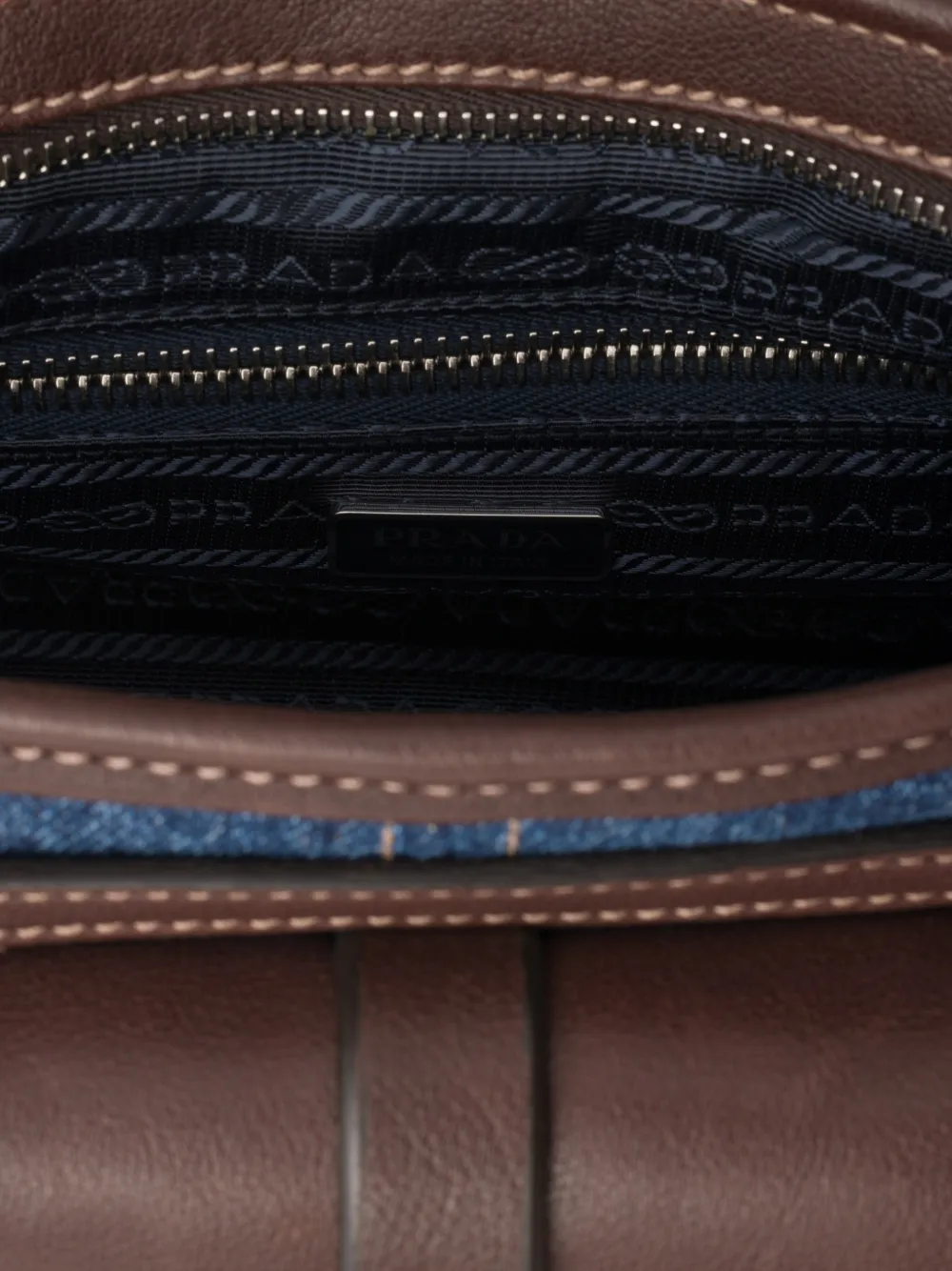 Bonnie medium denim and leather handbag