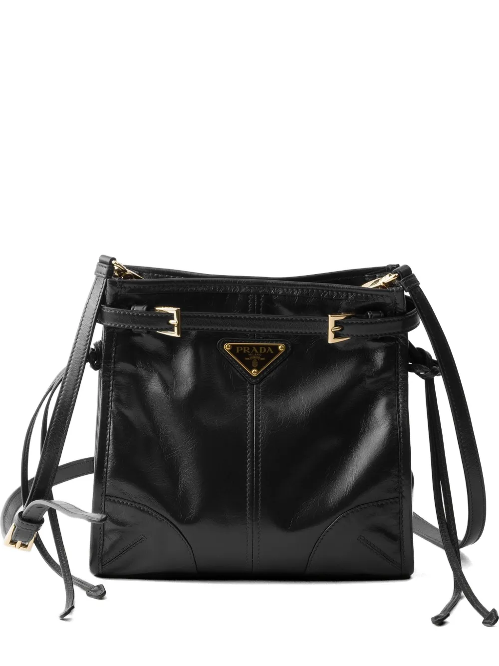 Prada Bonnie leather mini shoulder bag - Nero