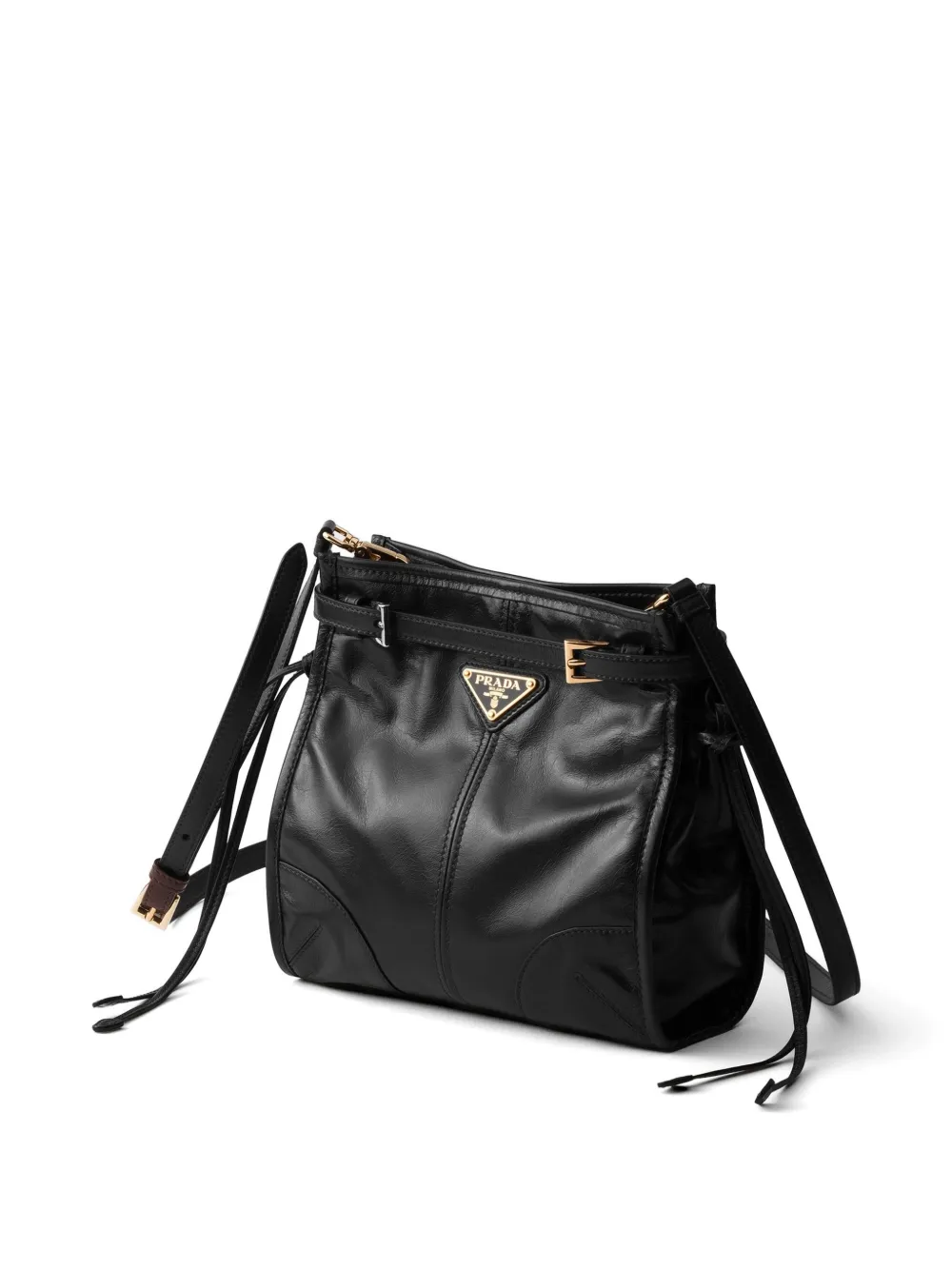 Prada Bonny leren mini-schoudertas Zwart
