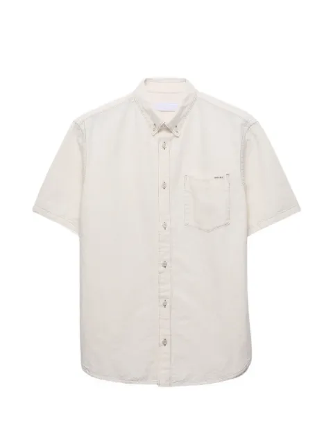 Prada camisa de chambray manga corta
