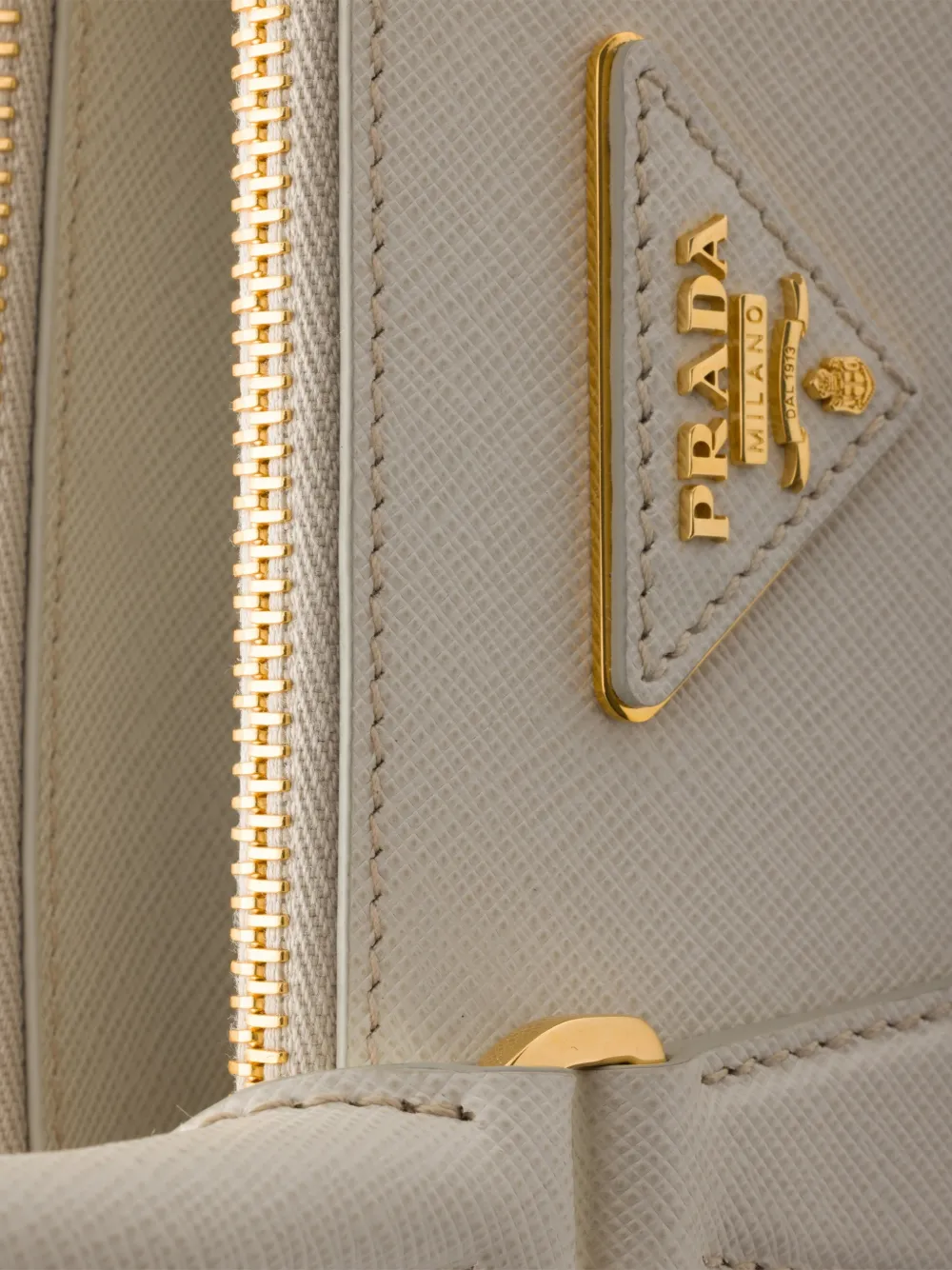 Prada Kleine Galleria Saffiano leren tas Beige