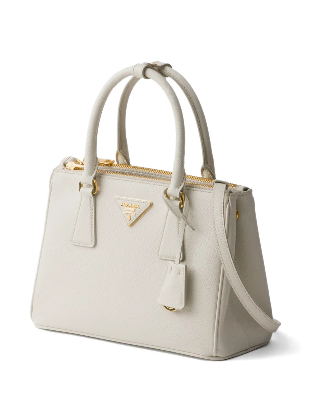 Prada Kleine Galleria Saffiano leren tas Beige