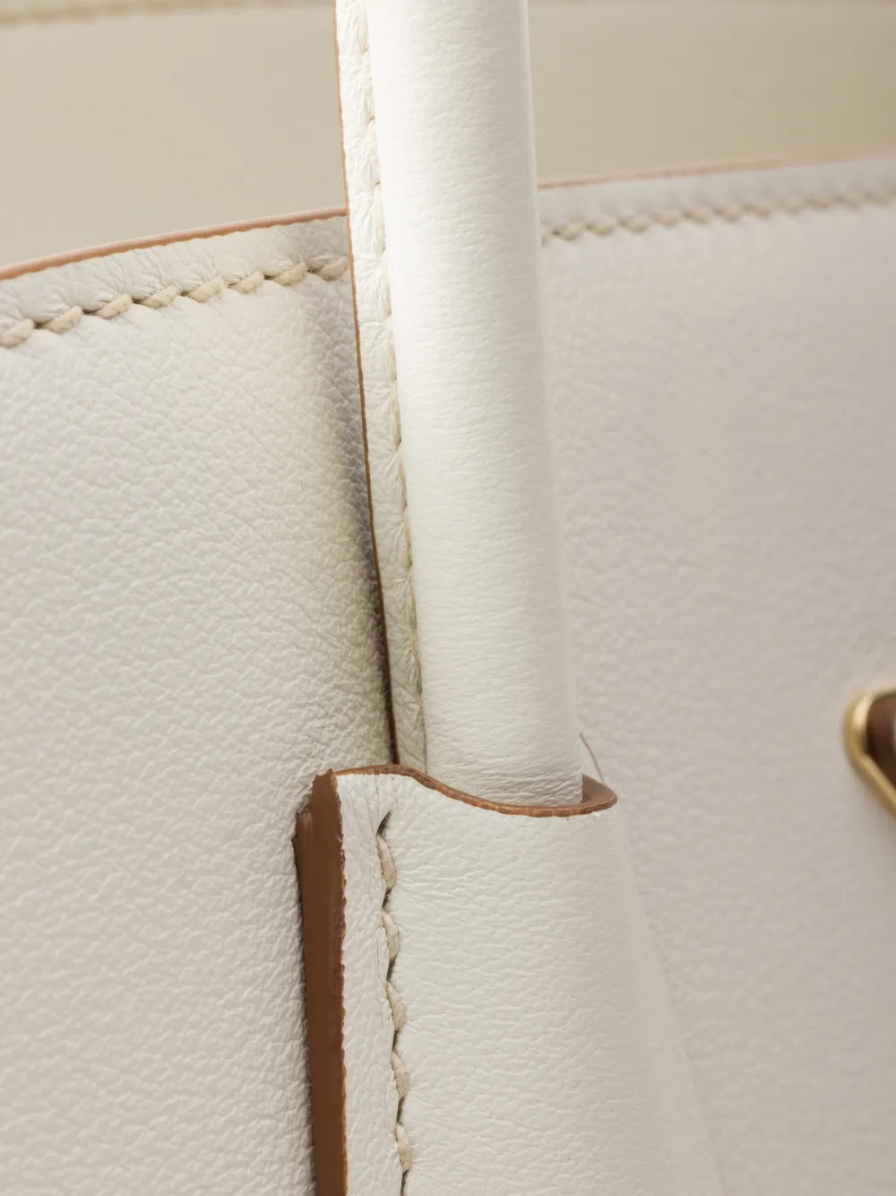 Prada Medium leren shopper Wit