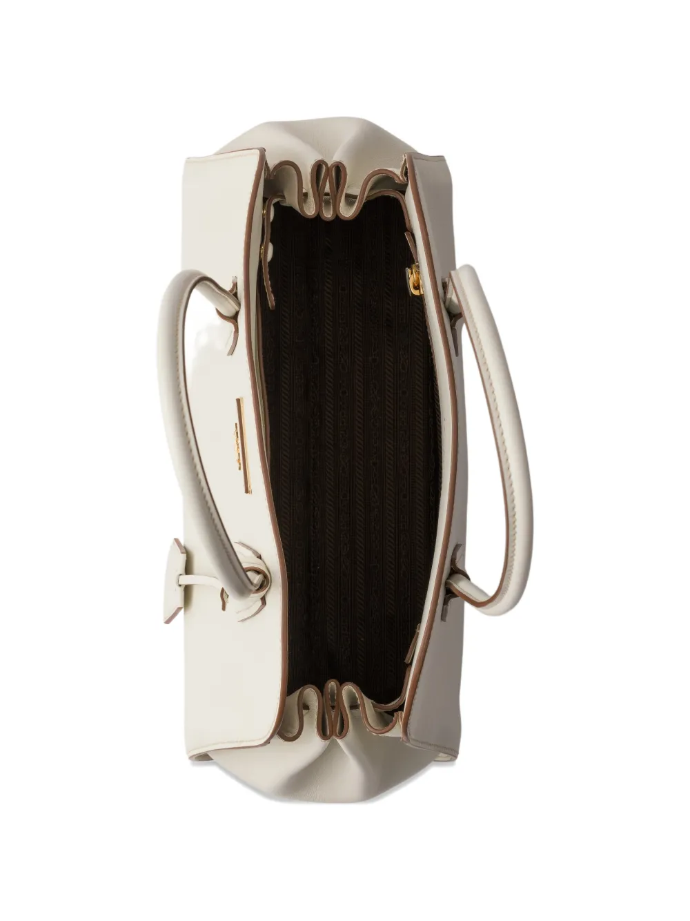 Prada Medium leren shopper Wit