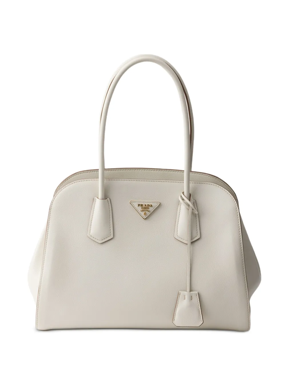 Prada Borsa tote media in pelle - Bianco