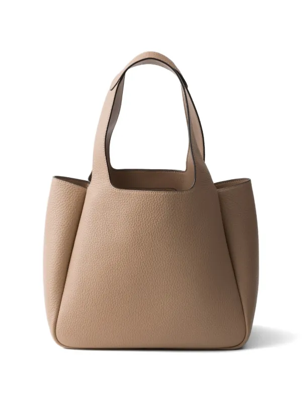 Prada Liaison Small Leather Tote Bag | Neutrals | FARFETCH