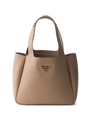 Prada レザーハンドバッグ | グレー | FARFETCH JP