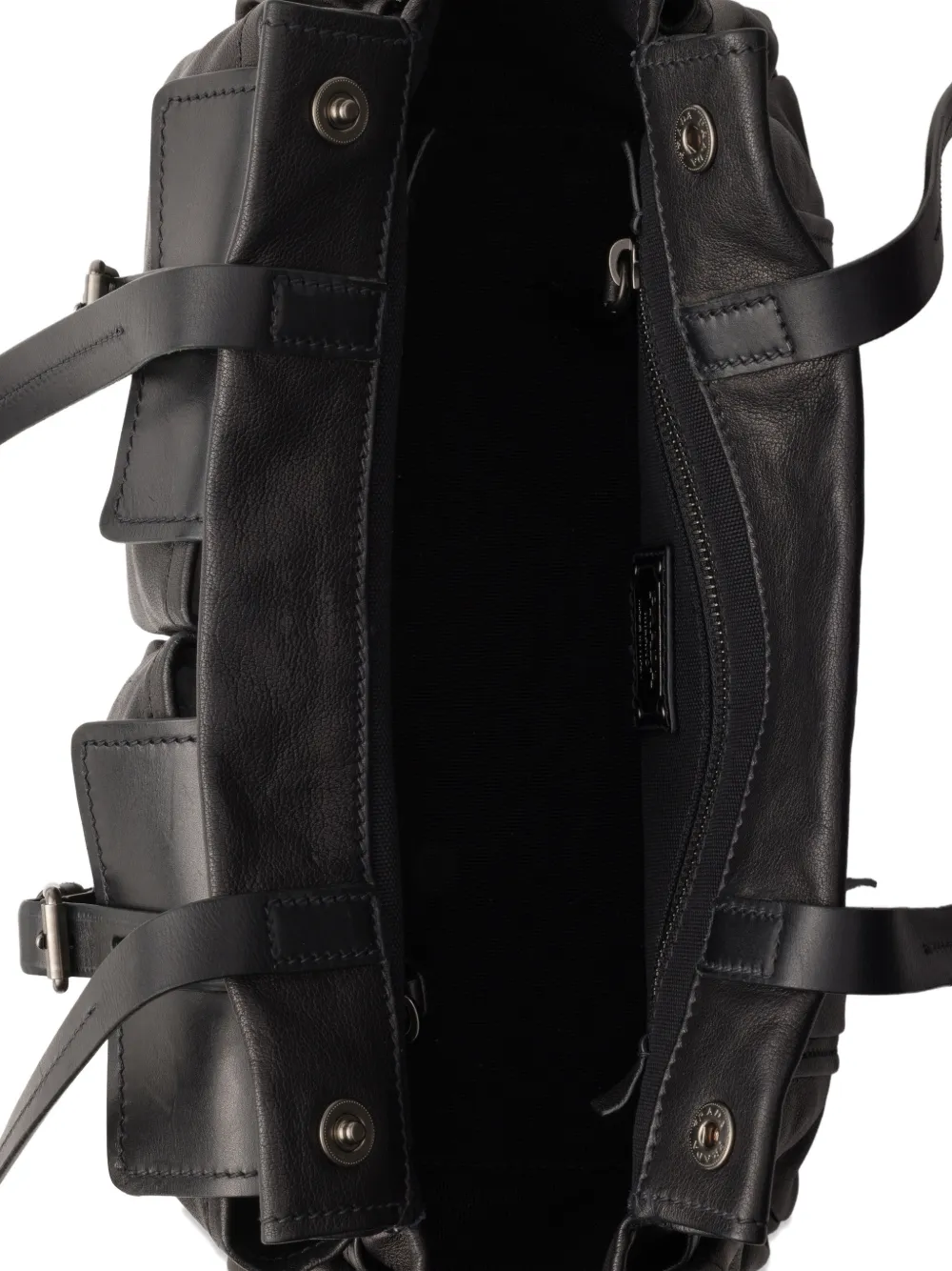 Prada Route medium leren shopper Zwart