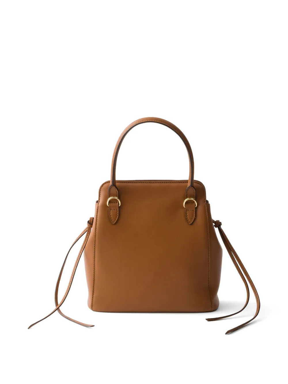 Prada Carry kleine leren handtas Bruin