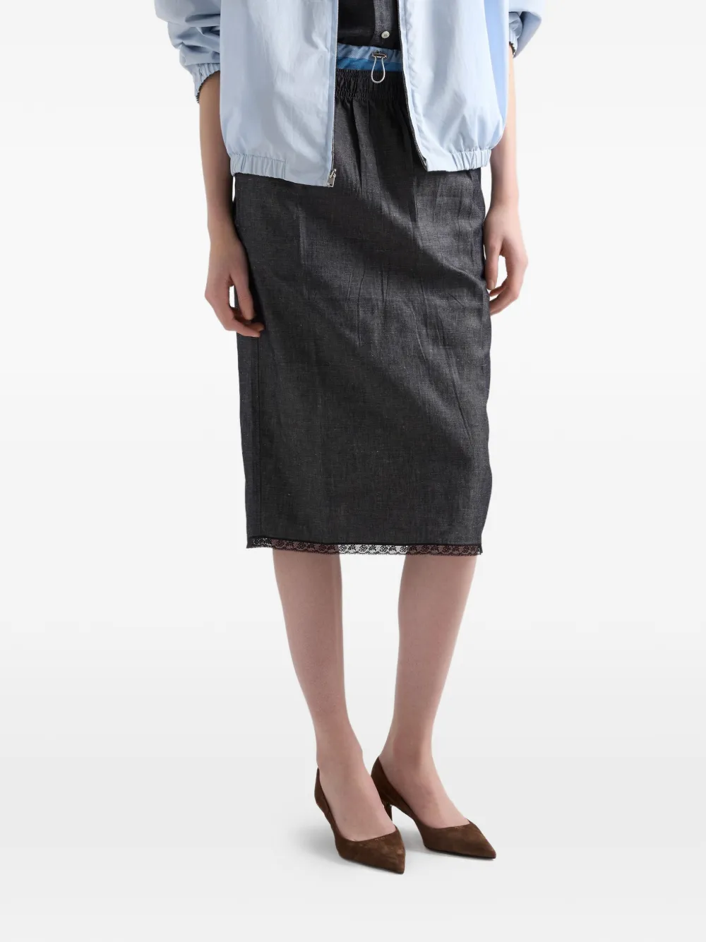 Prada Chambray rok Grijs