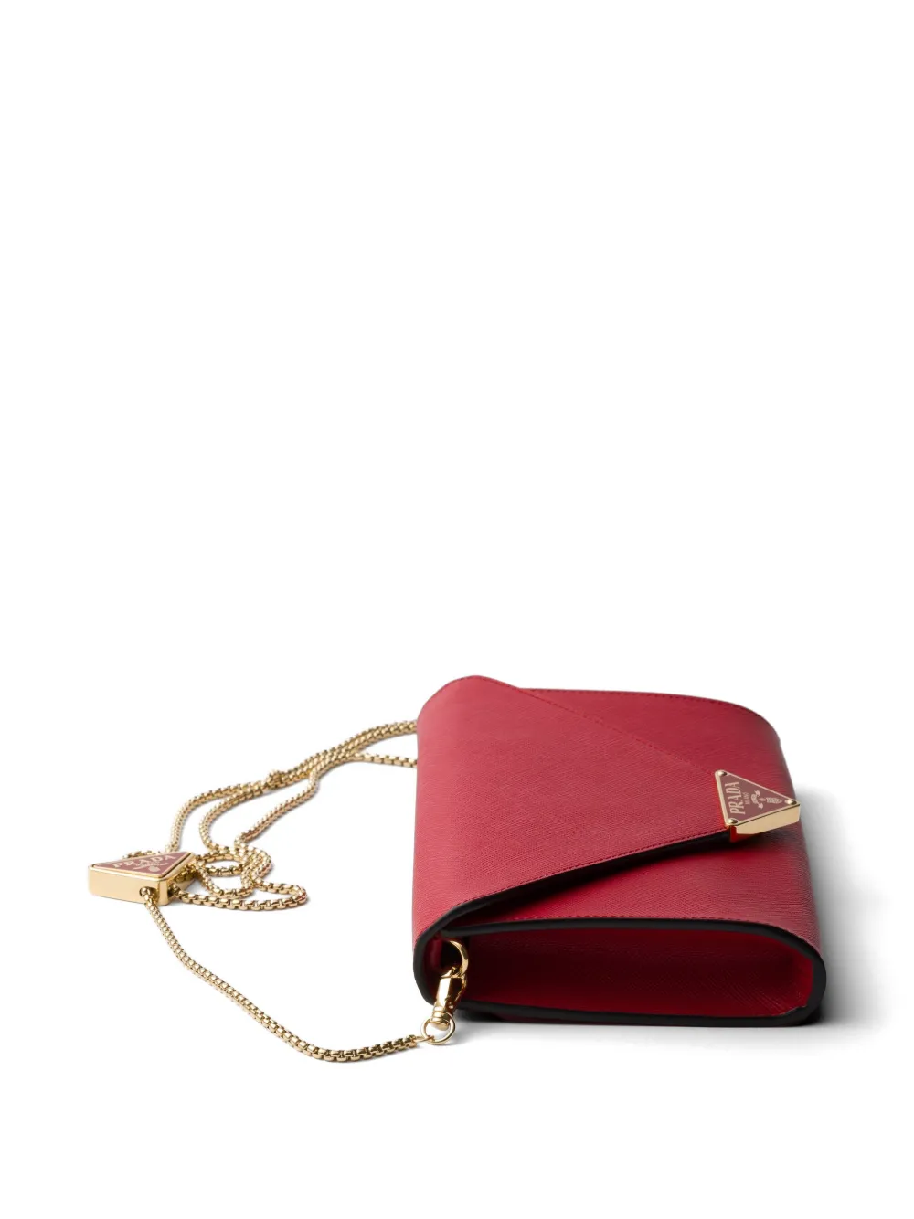 Prada Saffiano leren mini-tas Rood