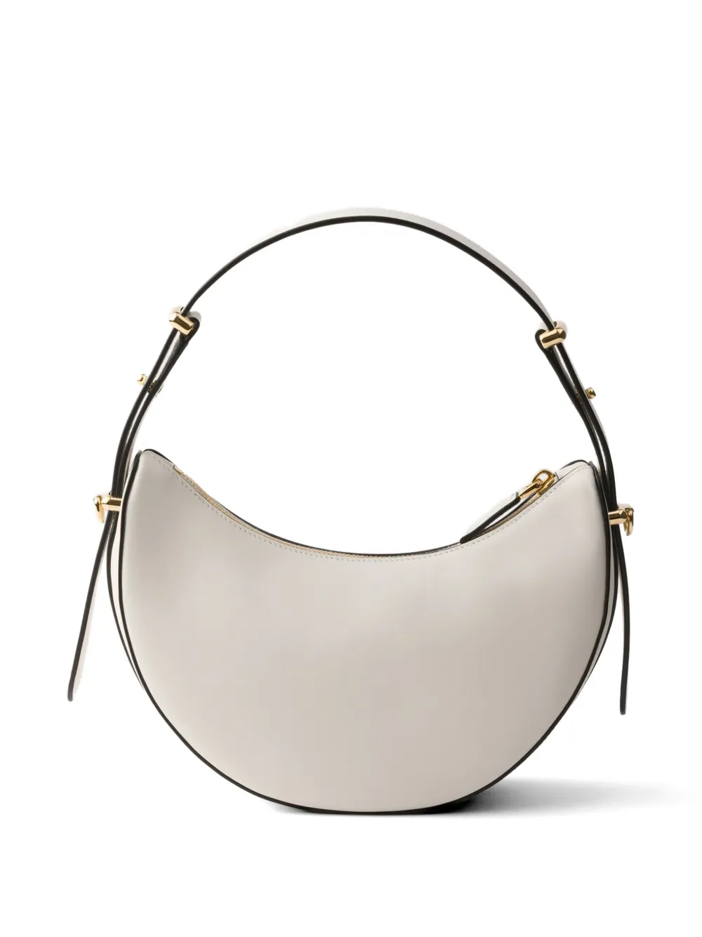  Prada Arqué Mini Leather Shoulder Bag - White 
