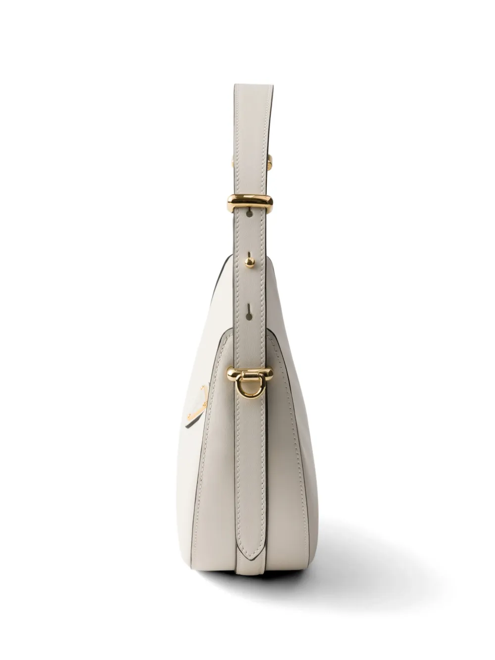 Prada Arqué mini leren schoudertas Wit