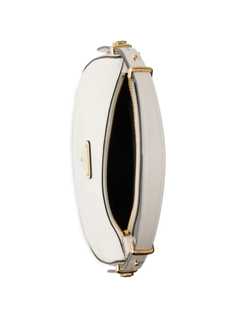 Prada Arqué mini leren schoudertas Wit