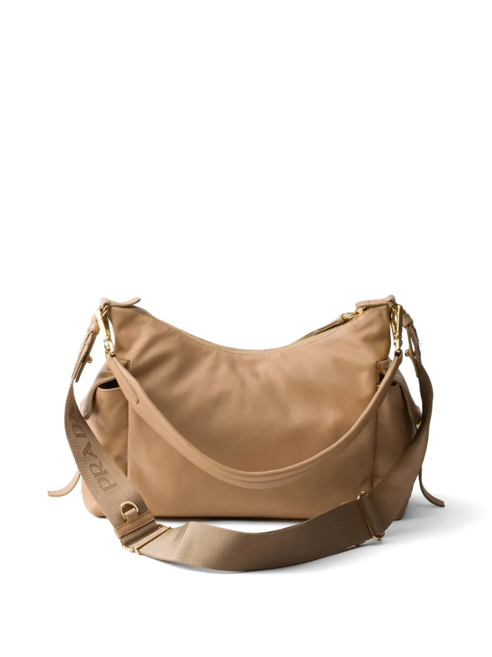Prada エクスプローラ ナッパレザーバッグ L | ニュートラル | FARFETCH JP