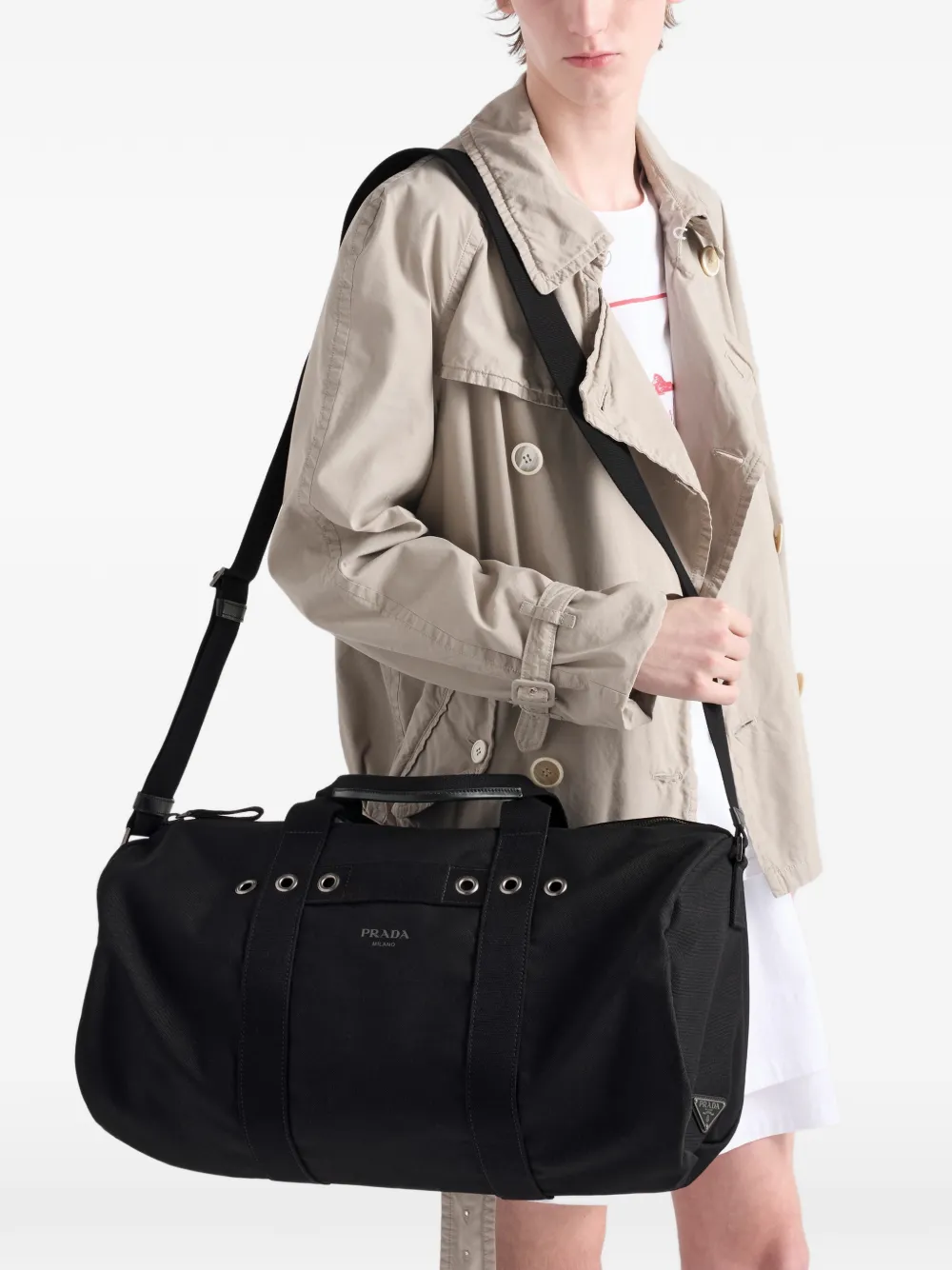 Prada Canvas weekendtas Zwart