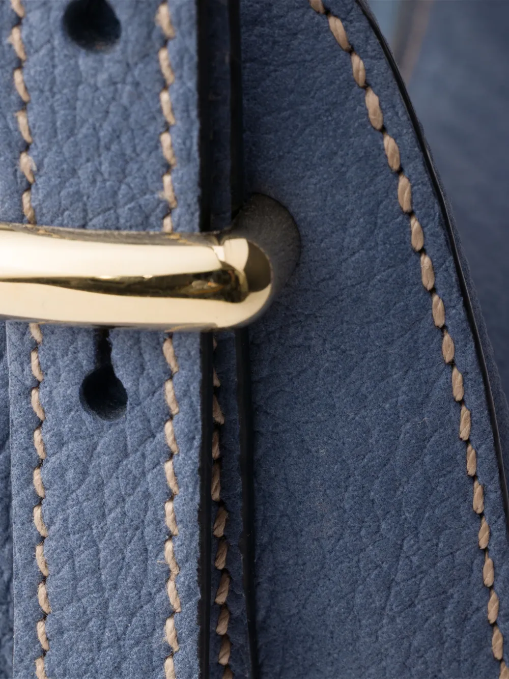 Prada Arqué kleine nubuck leren tas Blauw