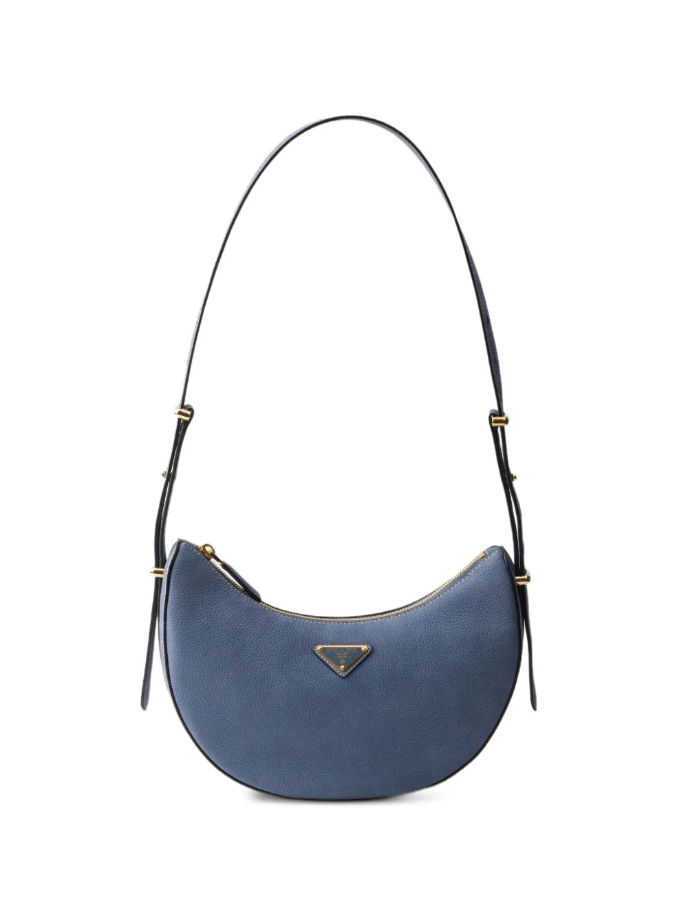 Prada Borsa Arqué piccola in nubuck - Blu
