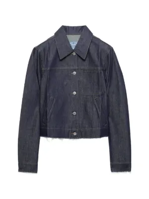 Prada プラダ クロップド デニムジャケット | ブルー | FARFETCH JP