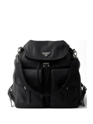 PRADA ブラック ボディバッグ フロントポケット付き Prada フロントポケット バックパック | ブラック | FARFETCH JP
