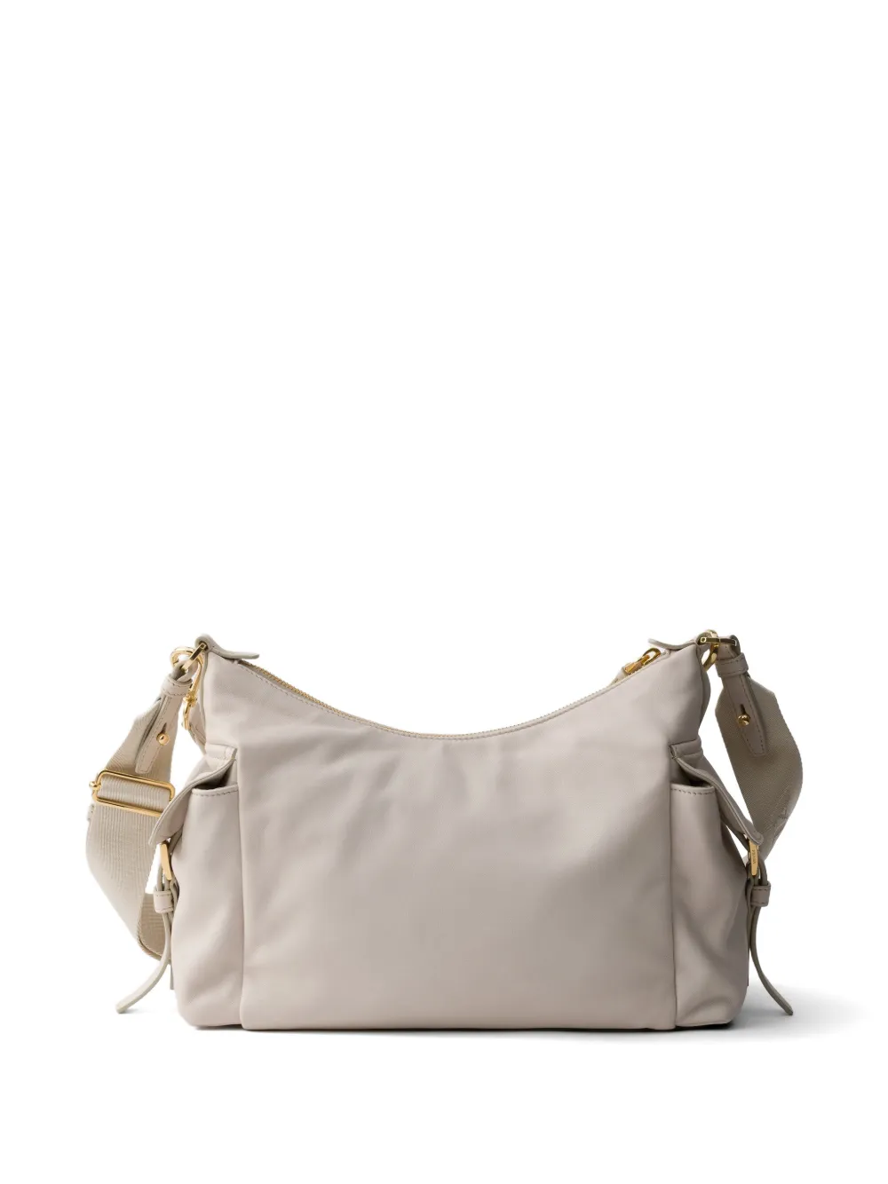 Prada Explore grote tas van nappa leer Beige