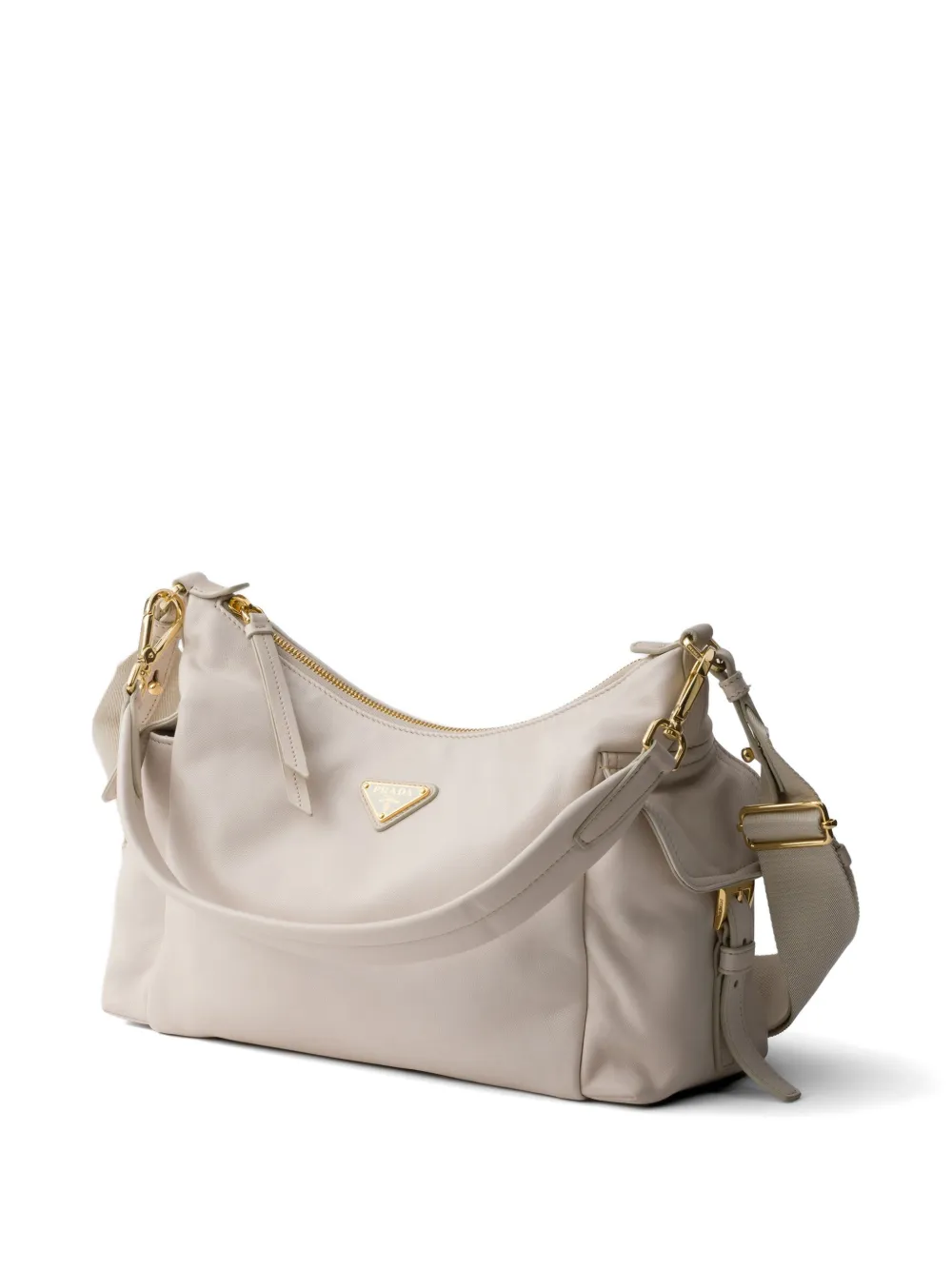 Prada Explore grote tas van nappa leer Beige