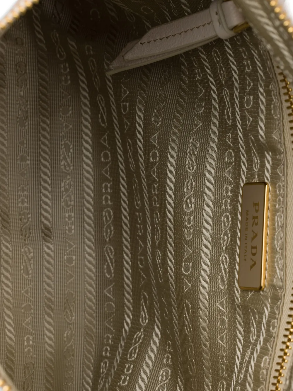Prada Explore grote tas van nappa leer Beige