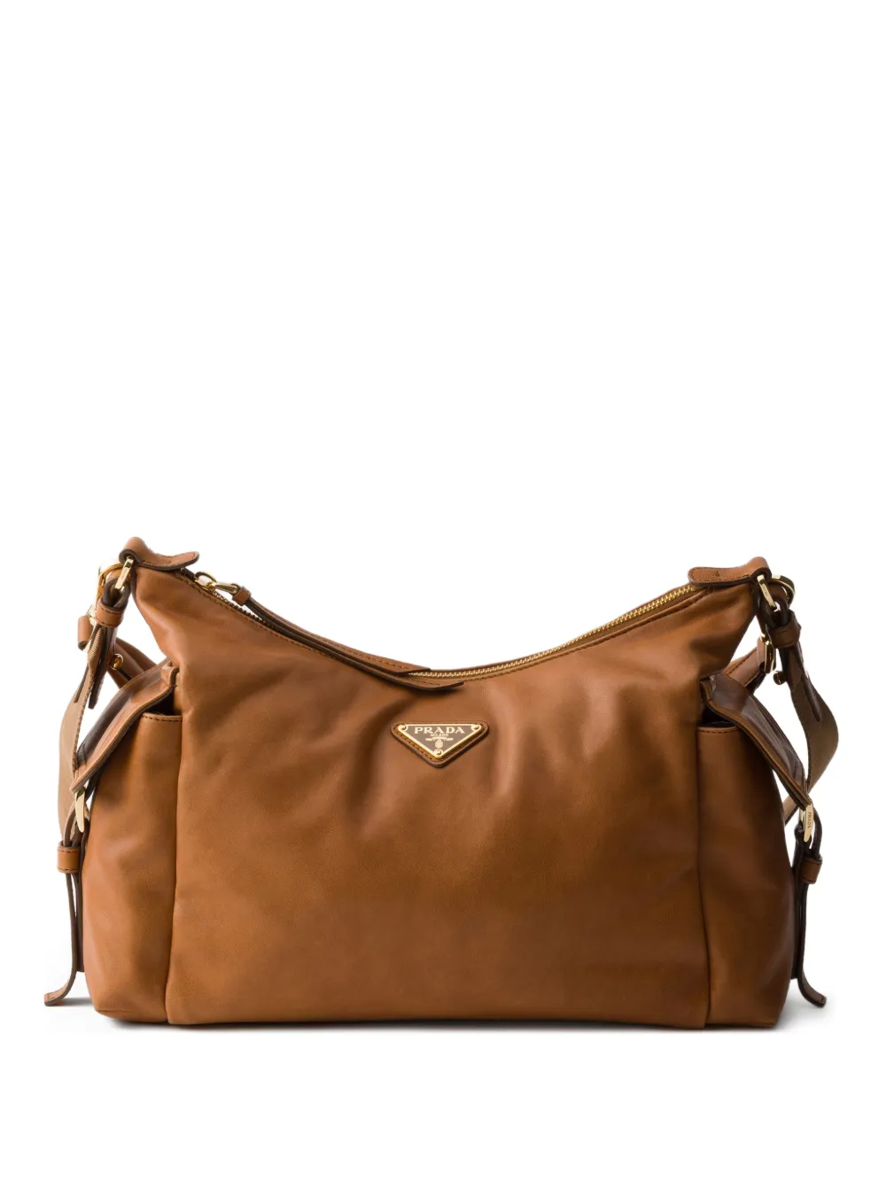 Prada Borsa Explore grande in nappa - Marrone