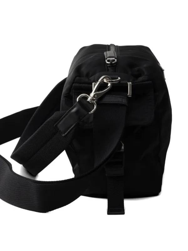 Prada Explore Re-nylon And Leather Bag | Black | FARFETCH