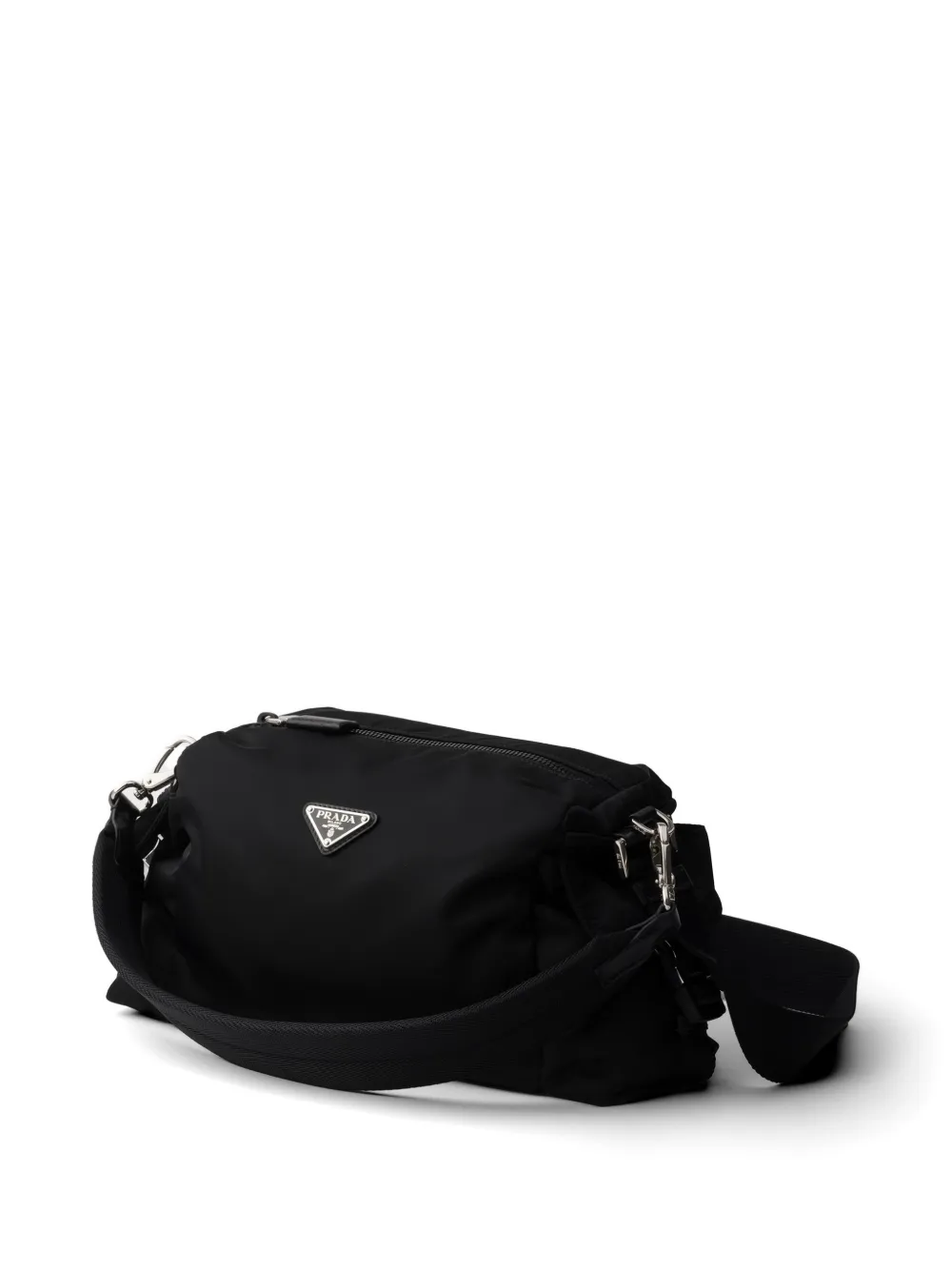 Prada Explore Re-Nylon en leren tas Zwart