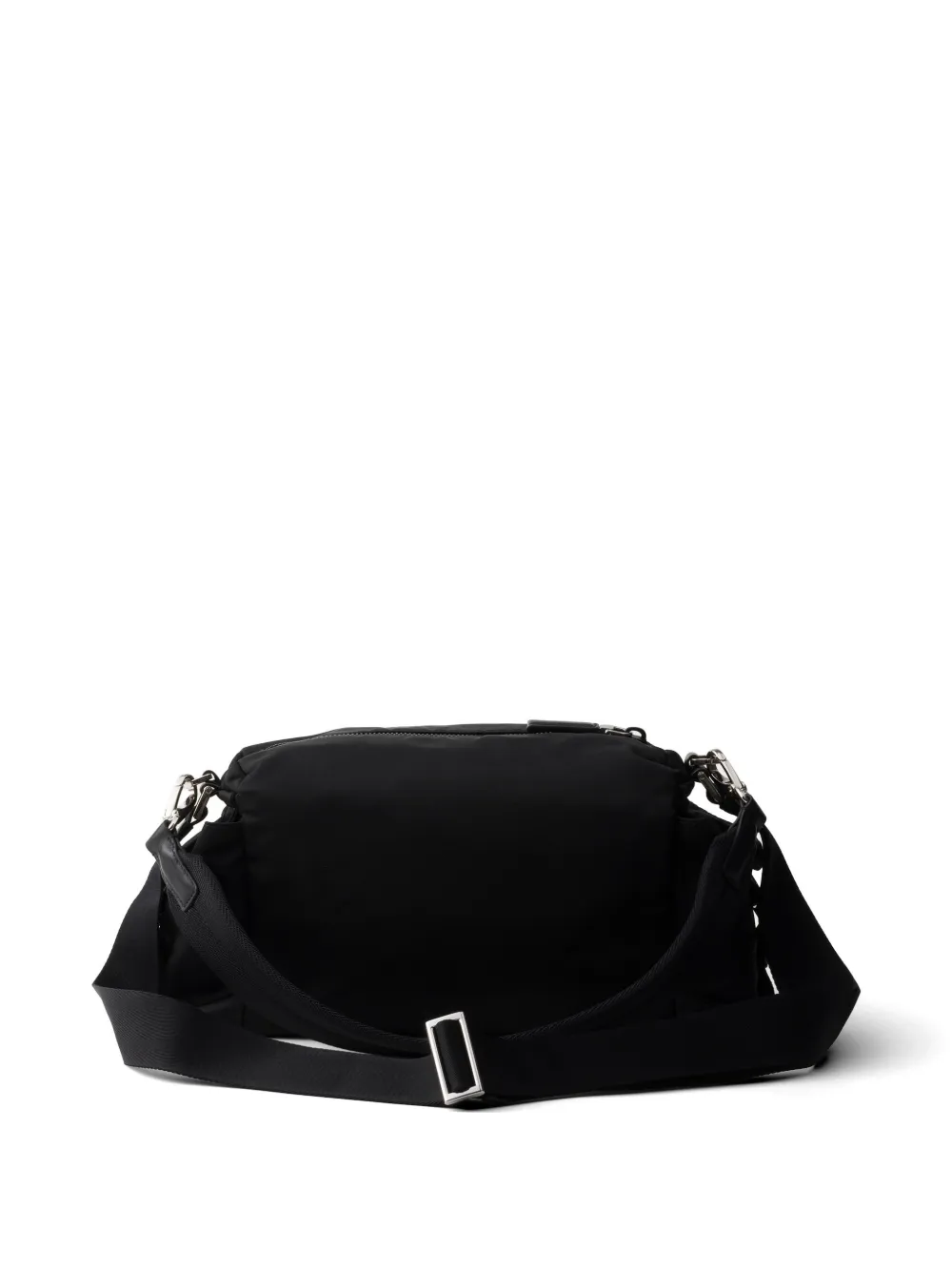 Prada Explore Re-Nylon en leren tas Zwart