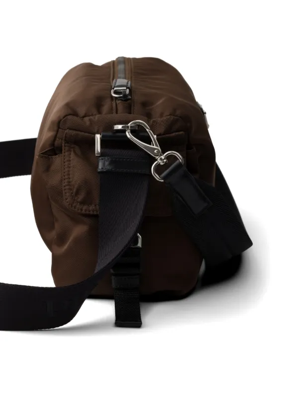 Prada Explore Re-Nylon And Leather Bag | Brown | FARFETCH