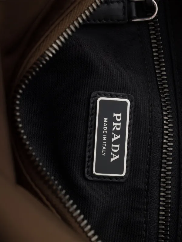 Prada Explore Re-Nylon And Leather Bag | Brown | FARFETCH