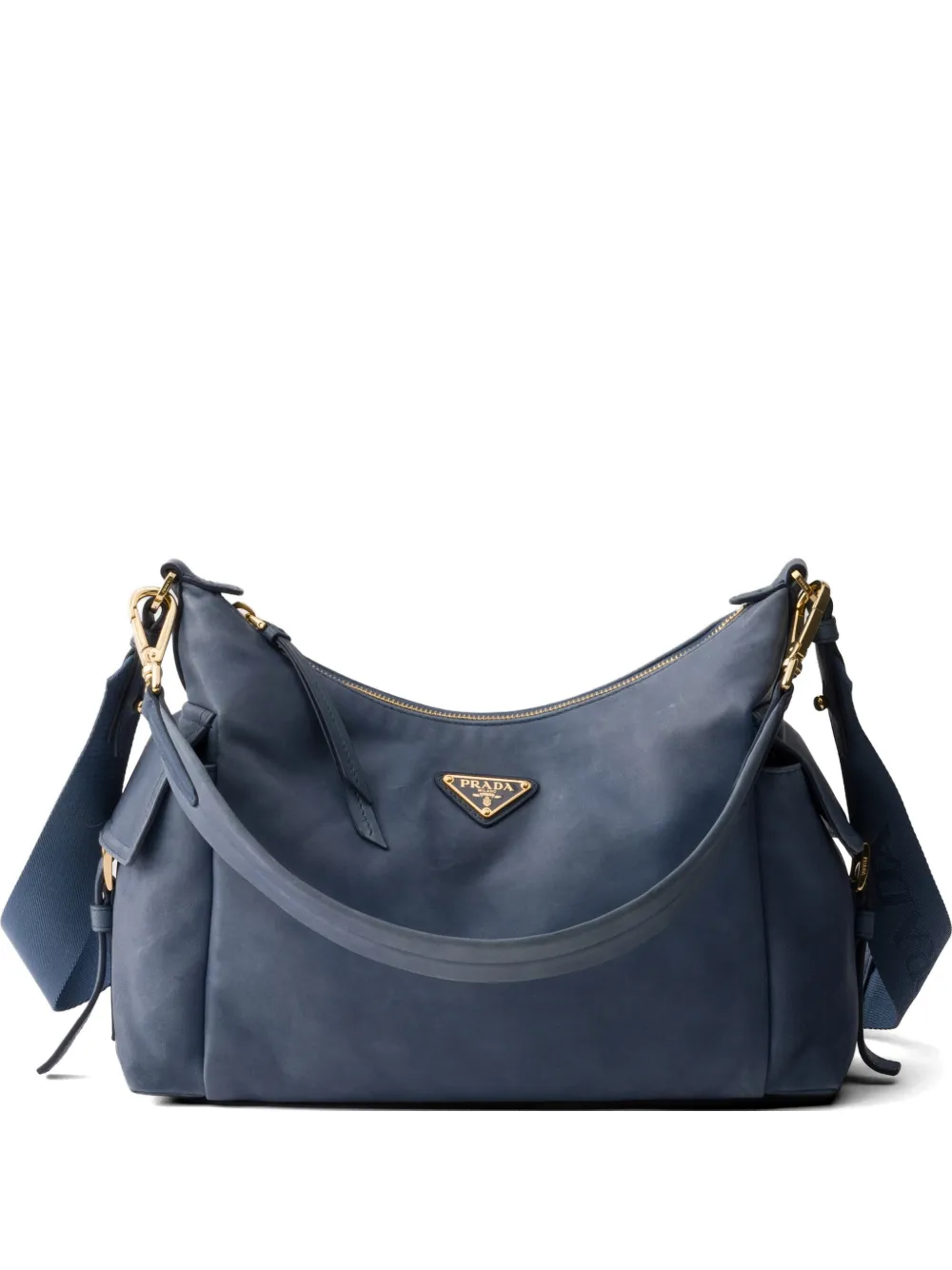 Prada Explore large nappa leather bag - Blu