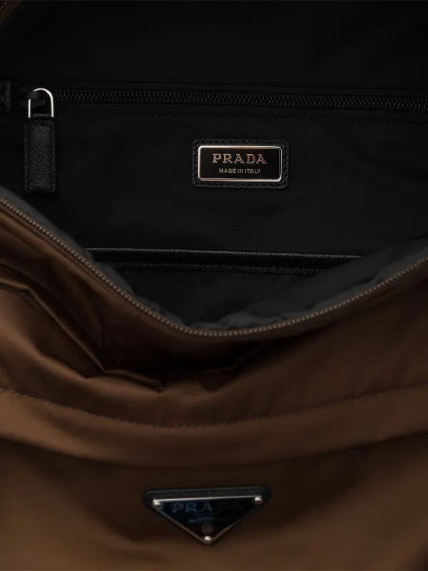 Prada Re-Nylon＆サフィアーノレザー バックパック | ブラウン